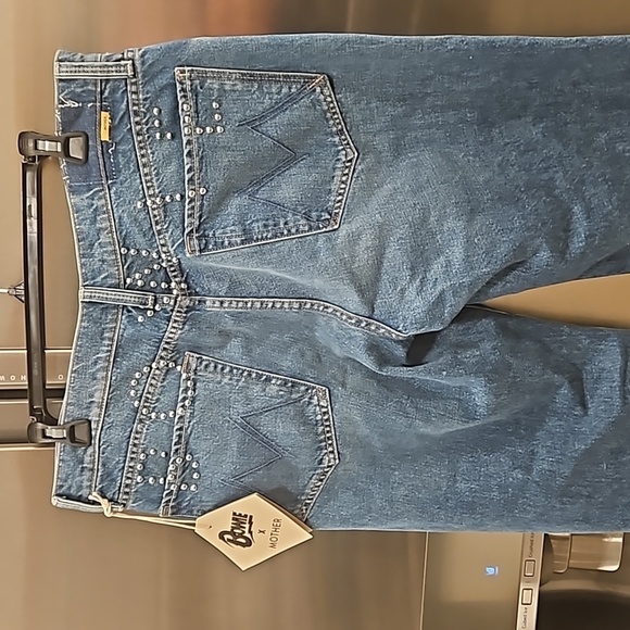 💕BOWIE x MOTHER💕 The Rambler Zip Ankle Jeans ~ Under Pressure 33 NWT - Picture 14 of 16